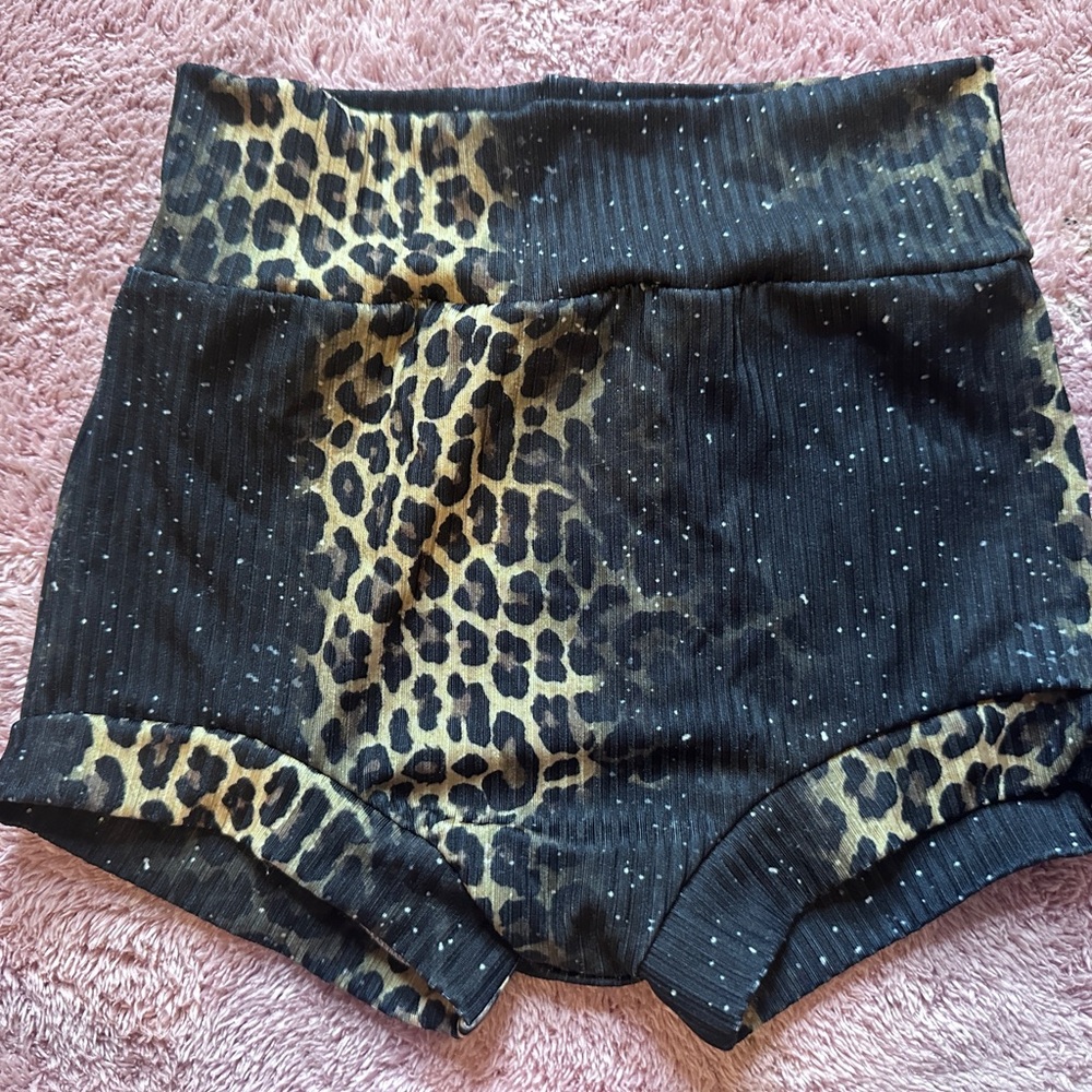 Leopard Print Kids Shorts